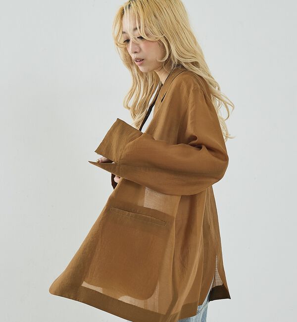 NOMINE「バックスリット シルキー シアー ジャケット」|その他|