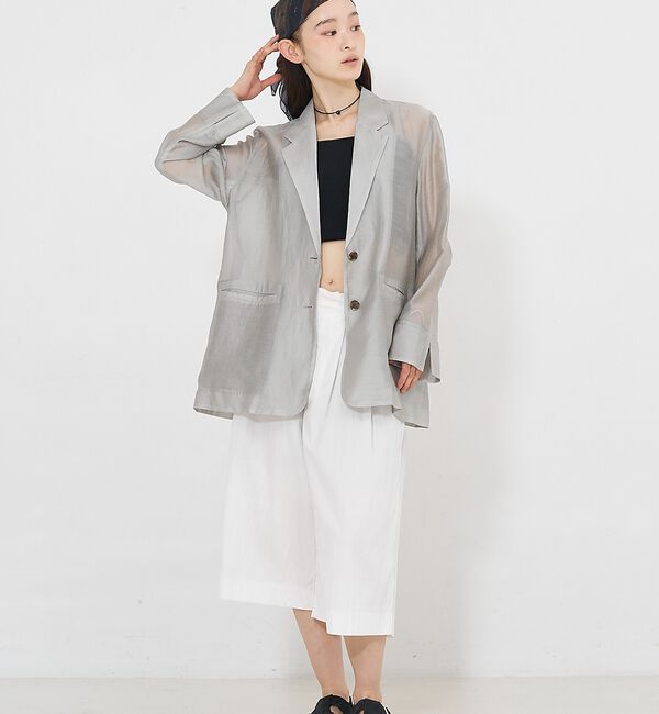 NOMINE「バックスリット シルキー シアー ジャケット」|その他|