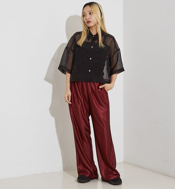 NOMINE「ハーフスリーブ シアー シャツ」|シャツ・ブラウス|