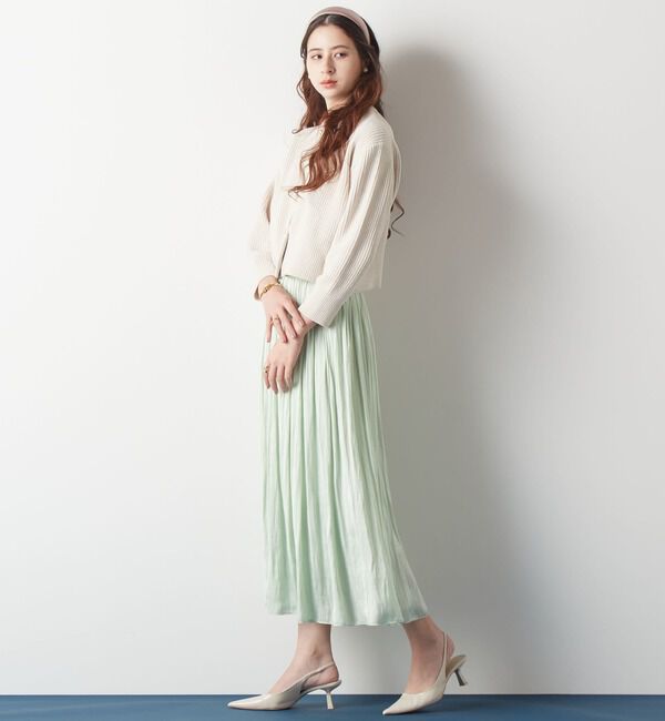 TIARA「《定番》ヴィンテージサテンギャザースカート」|スカート|