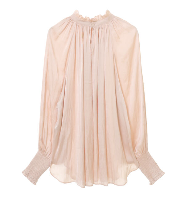 TIARA「《定番》ヴィンテージサテン2WAYフリルネックブラウス」|シャツ・ブラウス|