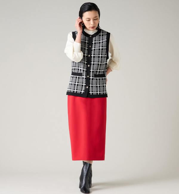TIARA「ジャカード柄ベスト」|ベスト・ジレ|