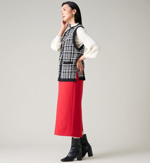 TIARA「ジャカード柄ベスト」|ベスト・ジレ|