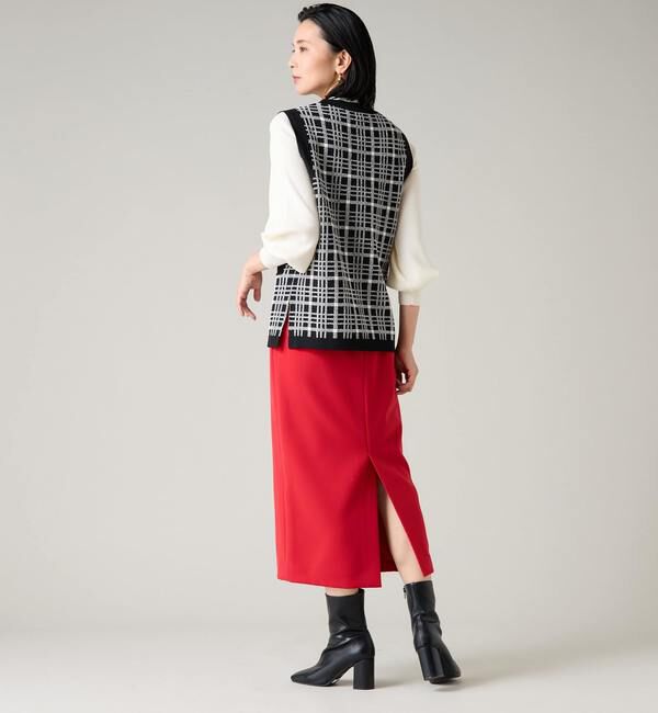 TIARA「ジャカード柄ベスト」|ベスト・ジレ|