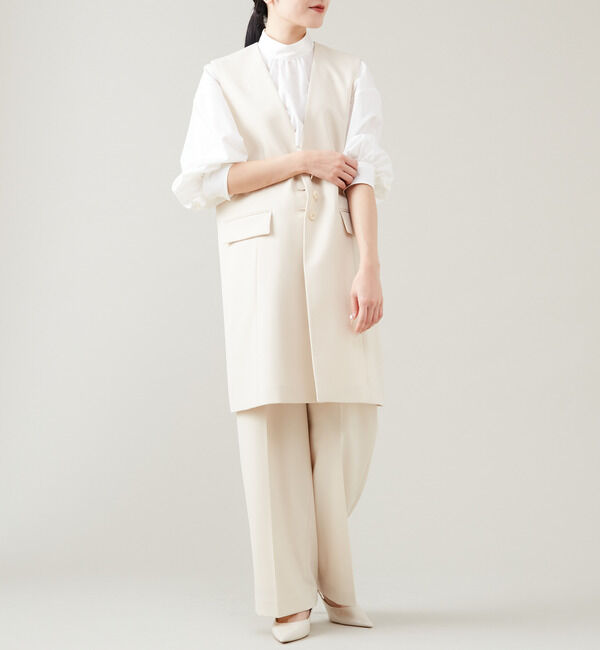 TIARA「シングルノーカラージレ（セットアップ対応）」|ベスト・ジレ|