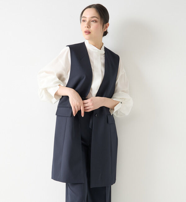 TIARA「シングルノーカラージレ（セットアップ対応）」|ベスト・ジレ|