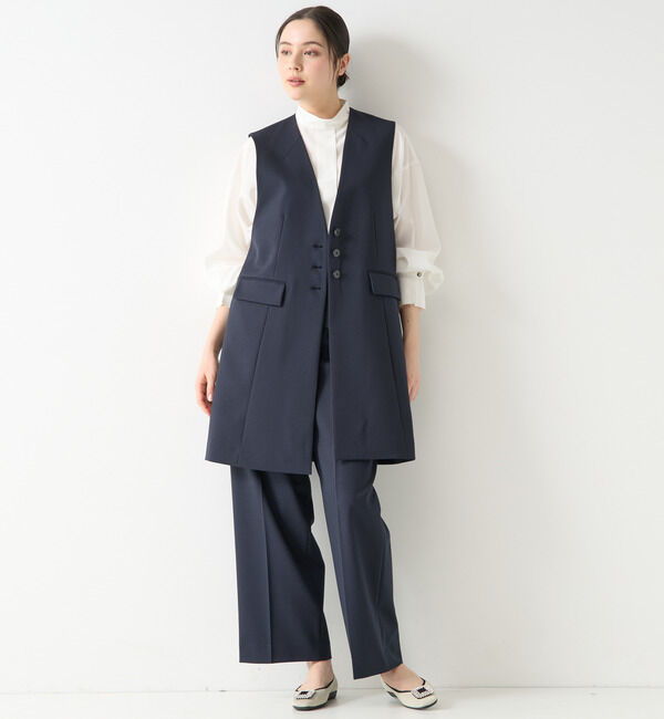 TIARA「シングルノーカラージレ（セットアップ対応）」|ベスト・ジレ|