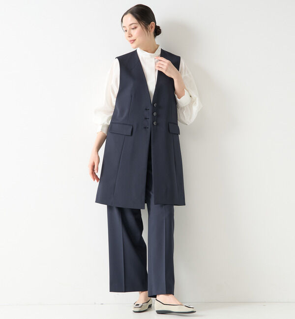 TIARA「シングルノーカラージレ（セットアップ対応）」|ベスト・ジレ|