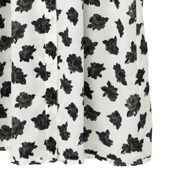 TIARA「オールドローズプリントボウリボン付きワンピース」|ワンピース|