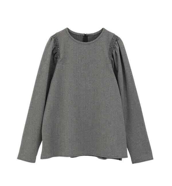 TIARA「シャーリングパフブラウス」|シャツ・ブラウス|ブラック