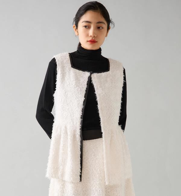 TIARA「チュールフェザーペプラムベスト」|ベスト・ジレ|