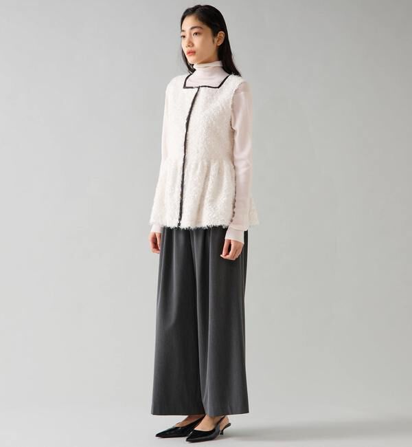 TIARA「チュールフェザーペプラムベスト」|ベスト・ジレ|