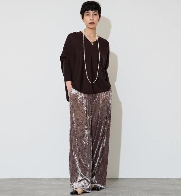 Liesse「【定番】前後V袖リブオーバーニット」|ニット・セーター|