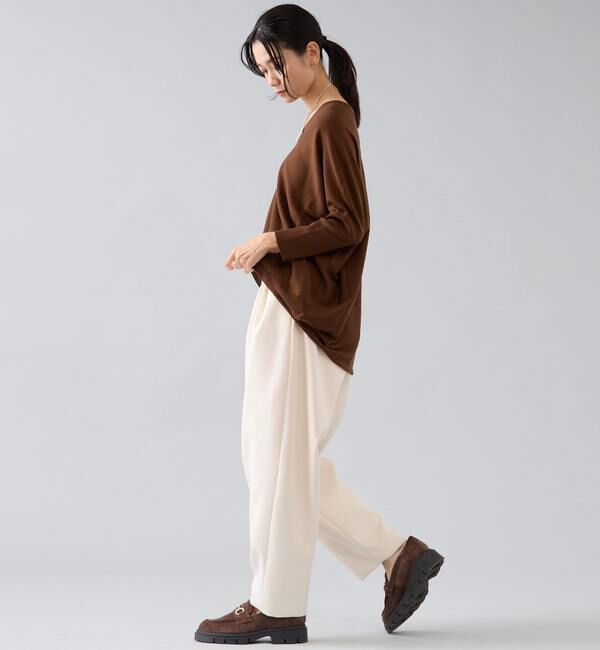 Liesse「【定番】前後V袖リブオーバーニット」|ニット・セーター|