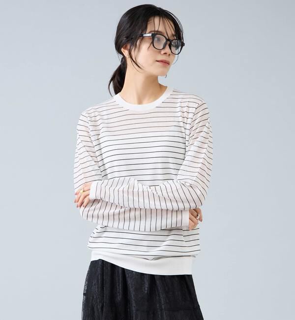 Liesse「ロングスリーブシアーニット」|ニット・セーター|