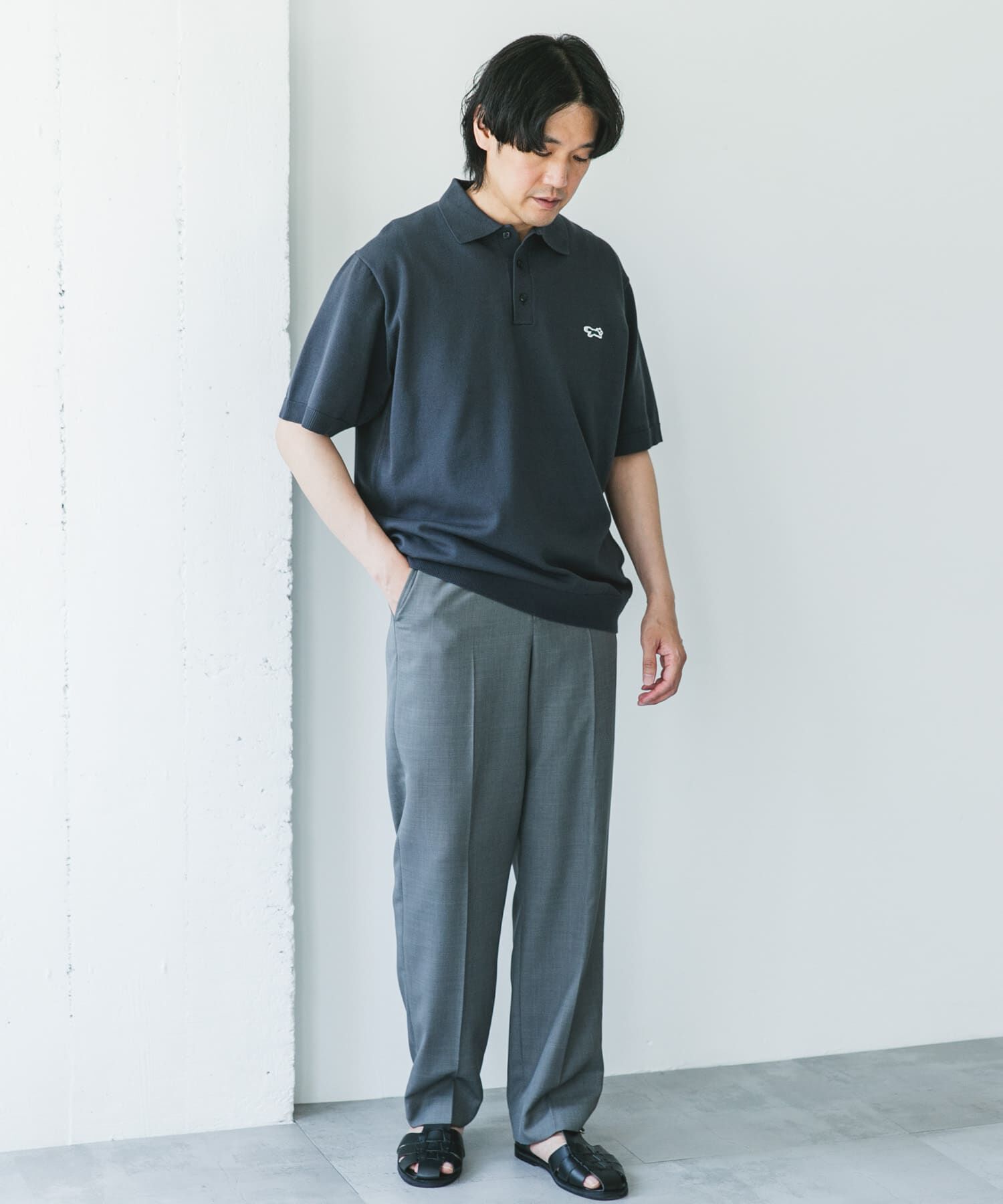 URBAN RESEARCH DOORS「『XLサイズ/WEB限定』『別注』PENNEYS&times;DOORS　THE FOX ハイゲージ ニットポロ」|ポロシャツ|