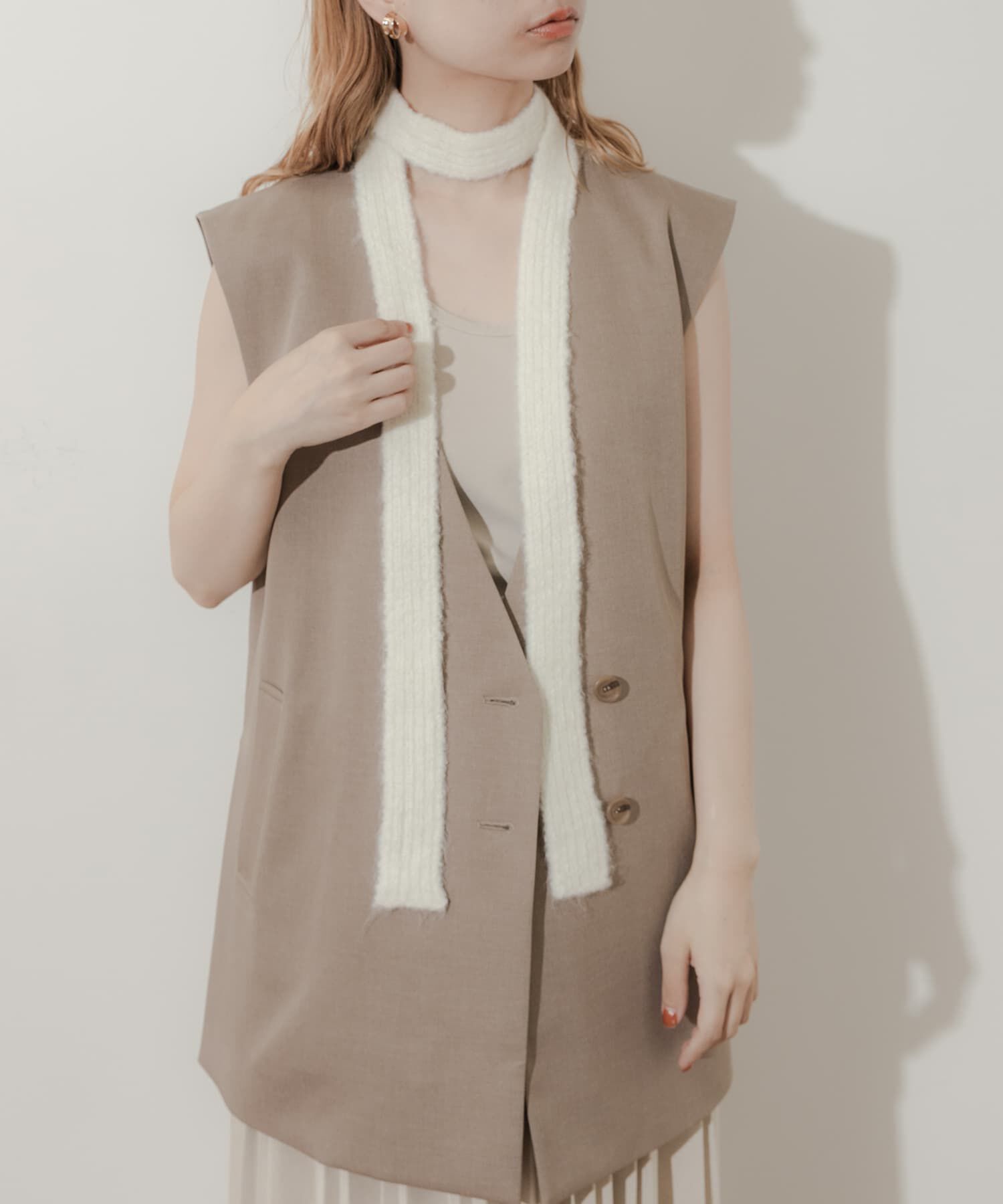 SMELLY「スリムニットマフラー」|マフラー|