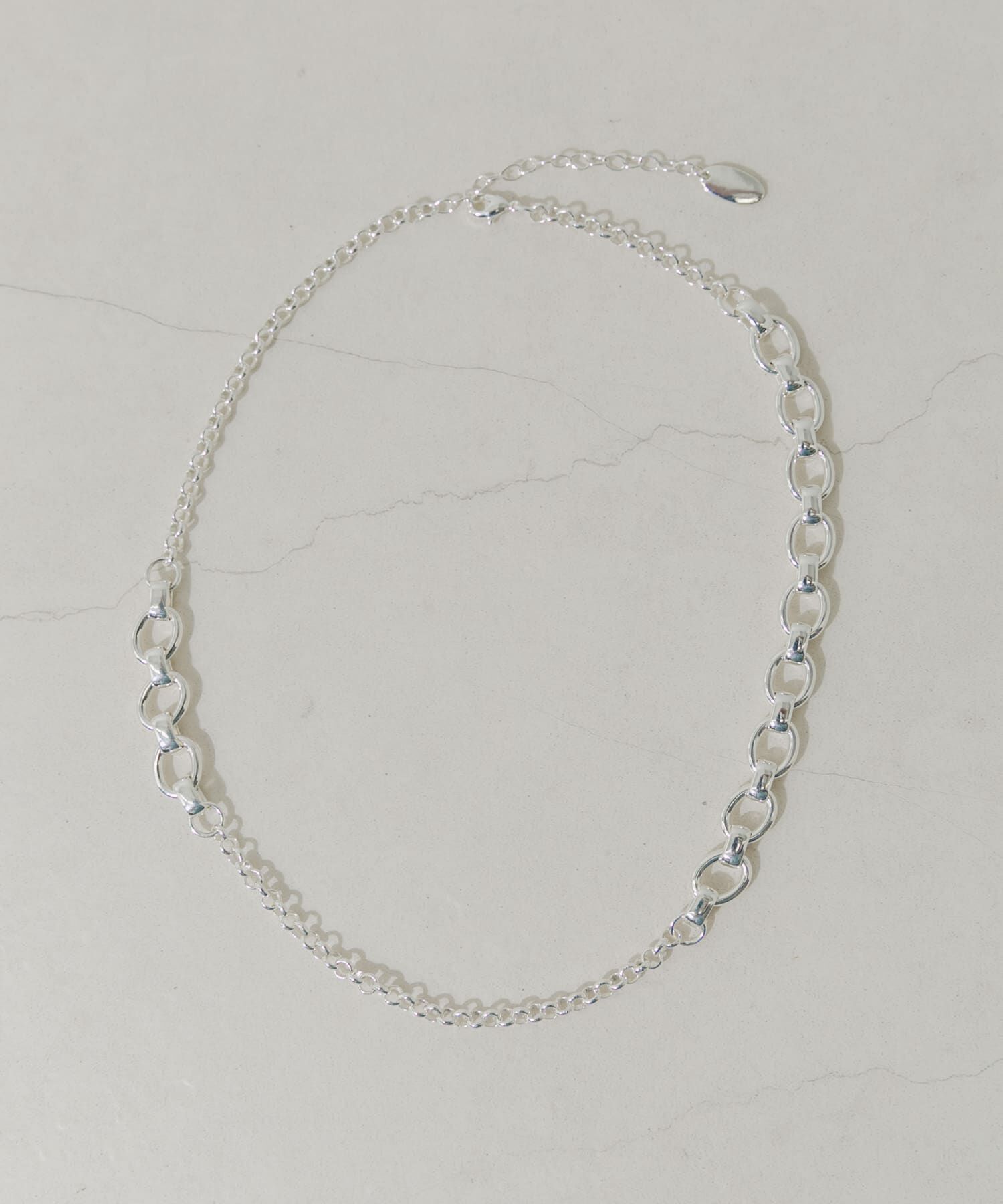 SMELLY「チェーンコンビネーションボリュームネックレス」|ネックレス|シルバー