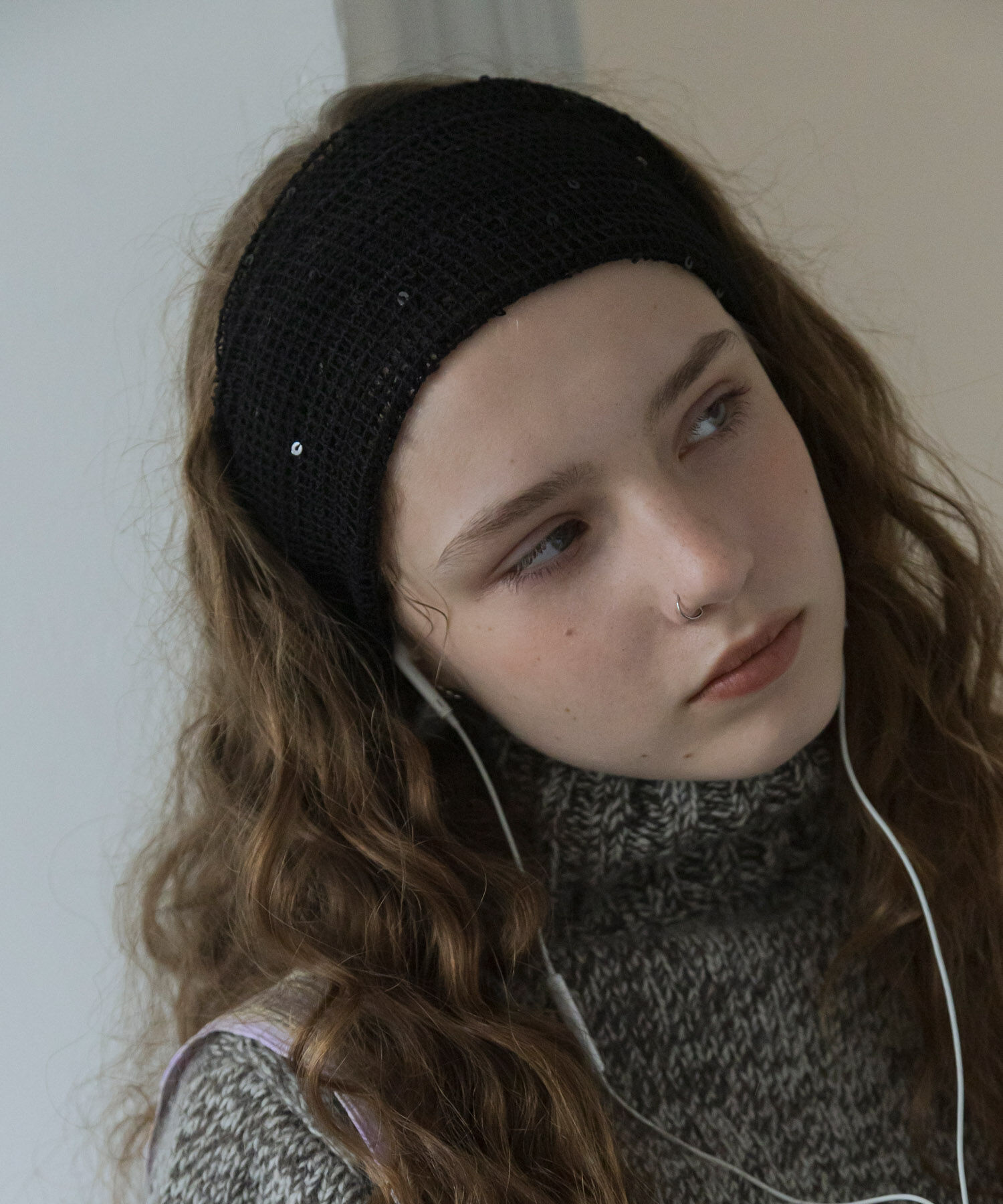 SMELLY「スパンコールメッシュヘアターバン」|ヘアバンド|