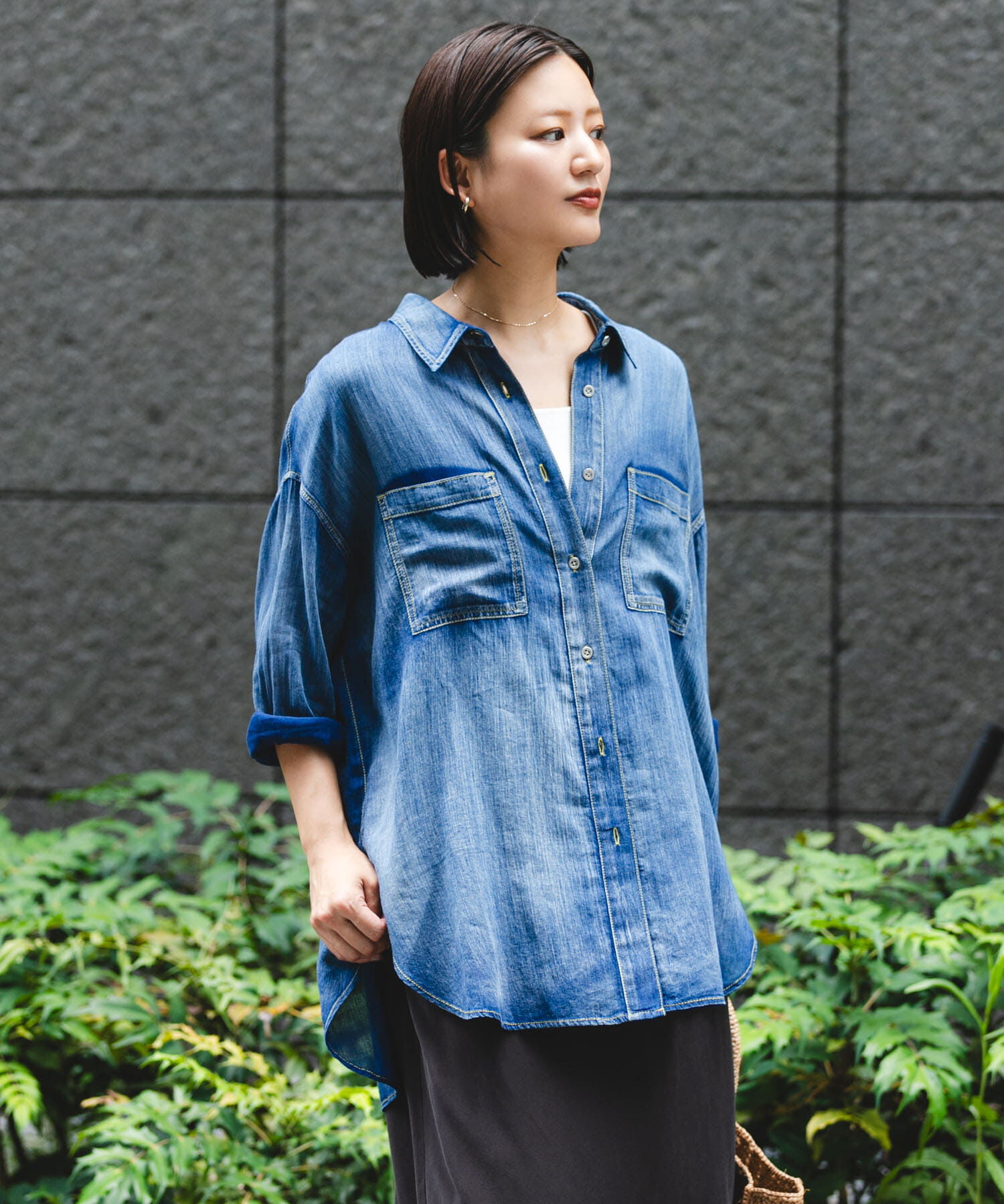 URBAN RESEARCH「シアーデニムシャツ」|シャツ・ブラウス|