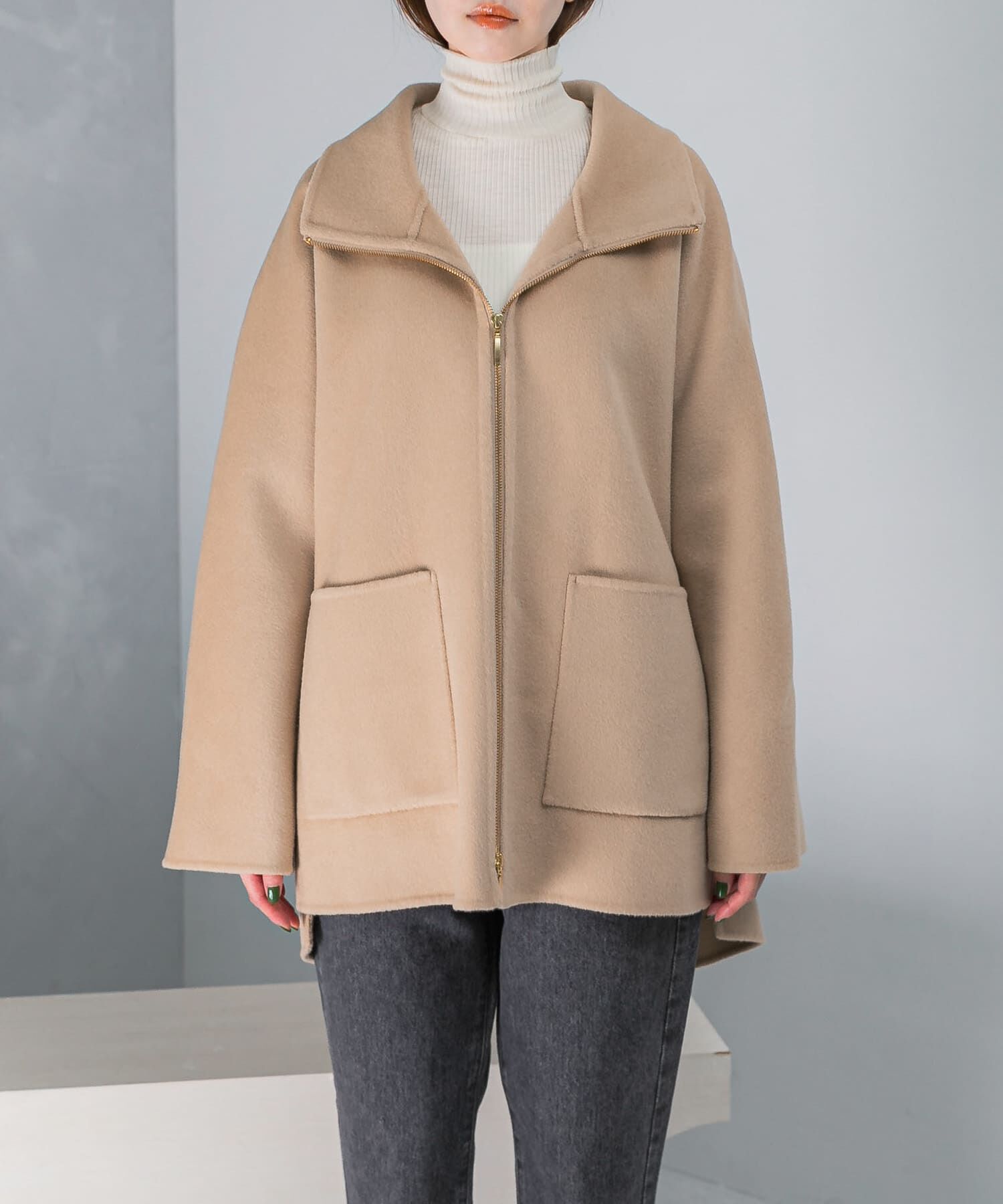 URBAN RESEARCH ROSSO「ダブルジップリバーコート」|ノーカラーコート|