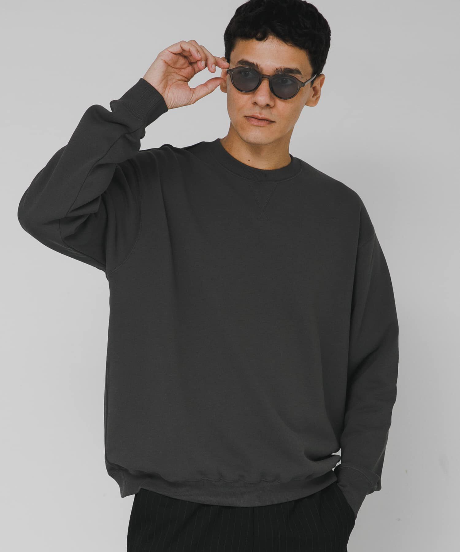 Sonny Label 「ヘビーウェイトコットンベーシックスウェット」|スウェット・ジャージ|チャコールグレー