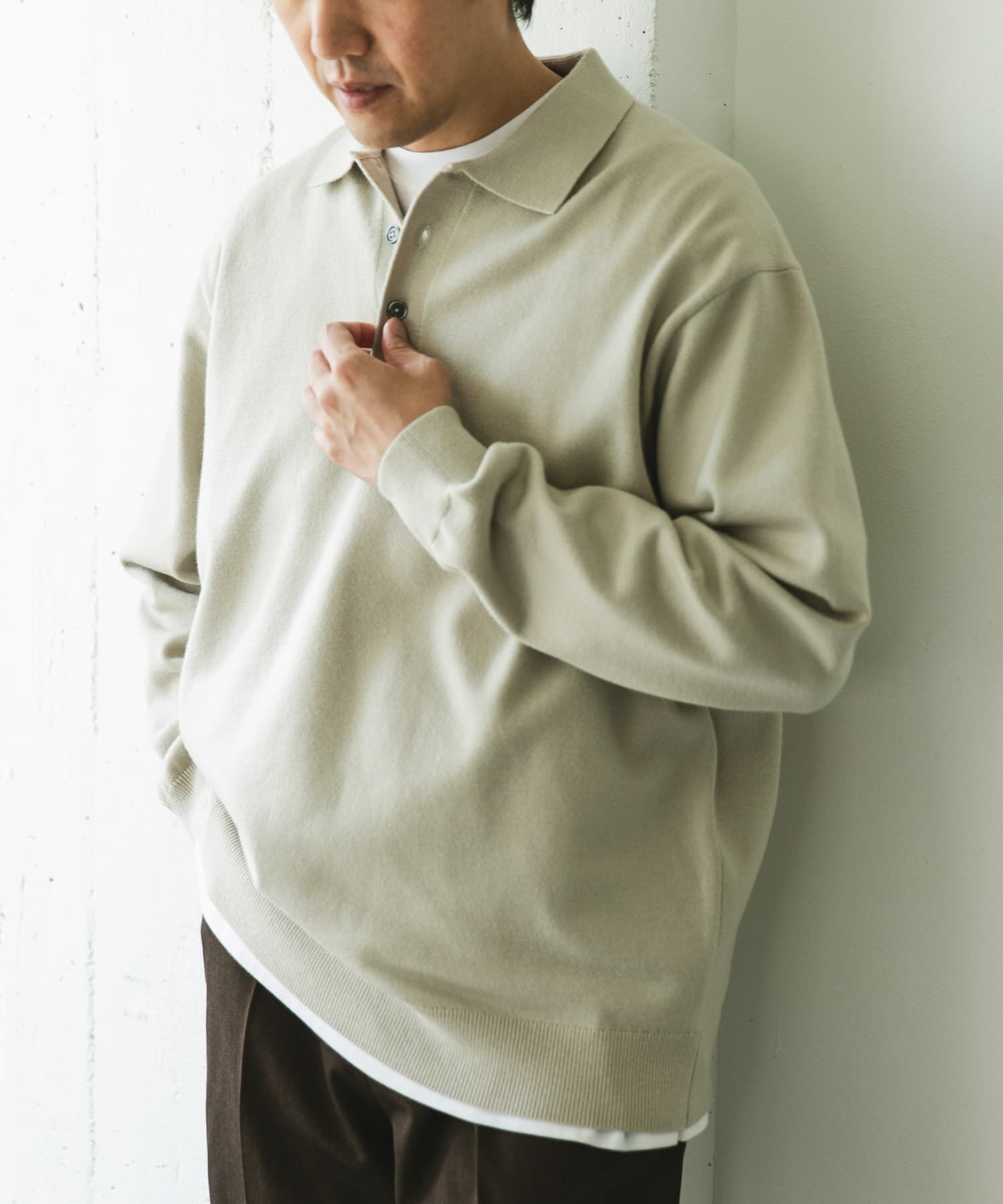 URBAN RESEARCH DOORS「『XLサイズ/WEB限定/仁村紗和さん着用』『UR TECH 200日ニット』 ポロシャツ」|ポロシャツ|