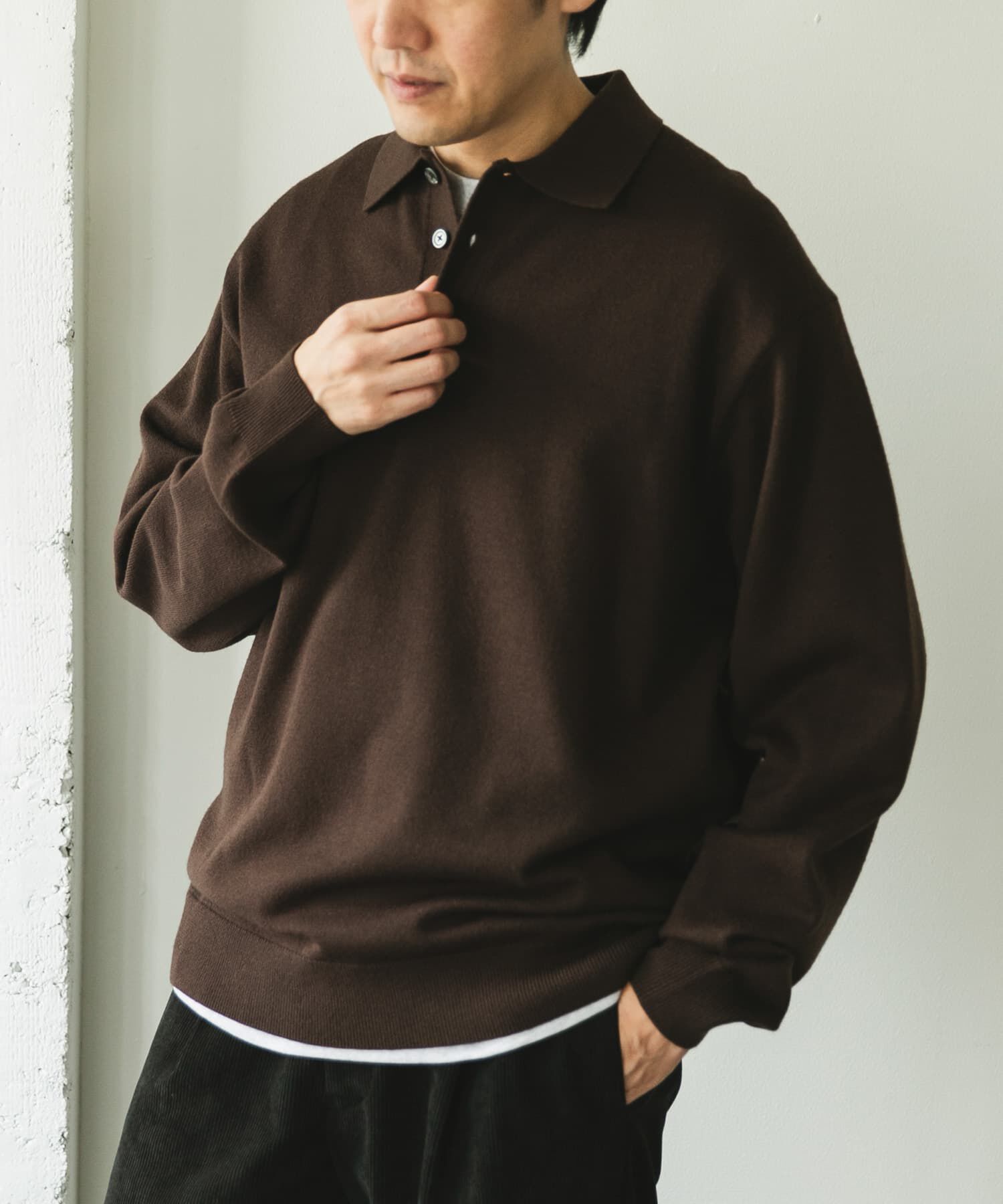 URBAN RESEARCH DOORS「『XLサイズ/WEB限定/仁村紗和さん着用』『UR TECH 200日ニット』 ポロシャツ」|ポロシャツ|