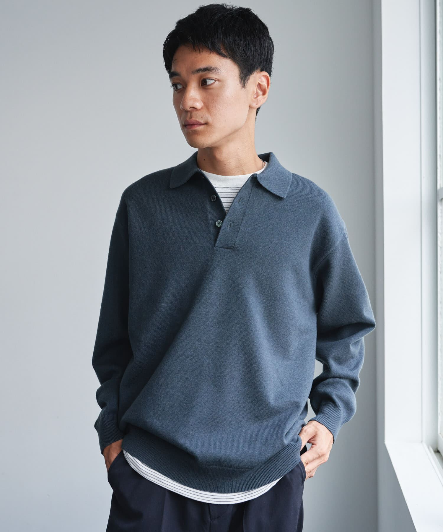 URBAN RESEARCH DOORS「『XLサイズ/WEB限定/仁村紗和さん着用』『UR TECH 200日ニット』 ポロシャツ」|ポロシャツ|