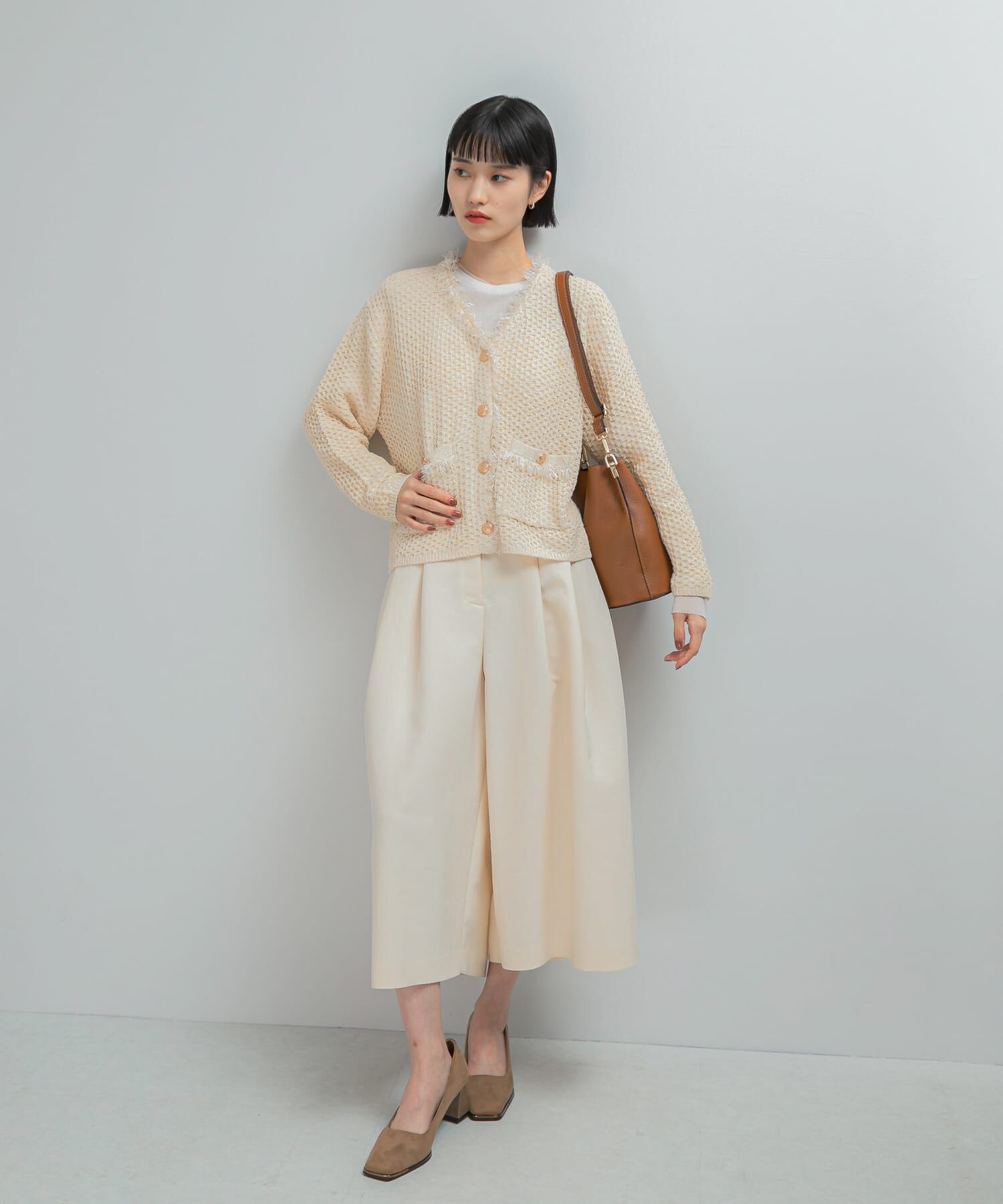 URBAN RESEARCH ROSSO「ツイードVネックカーディガン」|カーディガン|