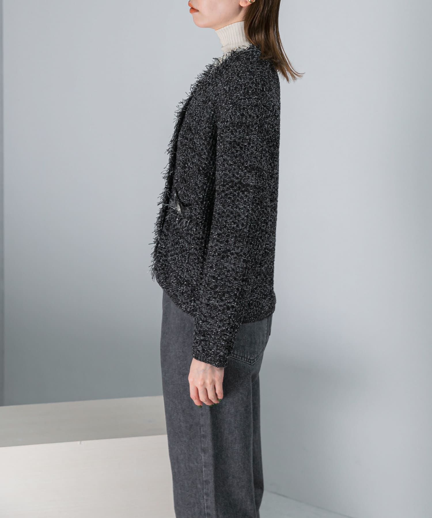 URBAN RESEARCH ROSSO「ツイードVネックカーディガン」|カーディガン|