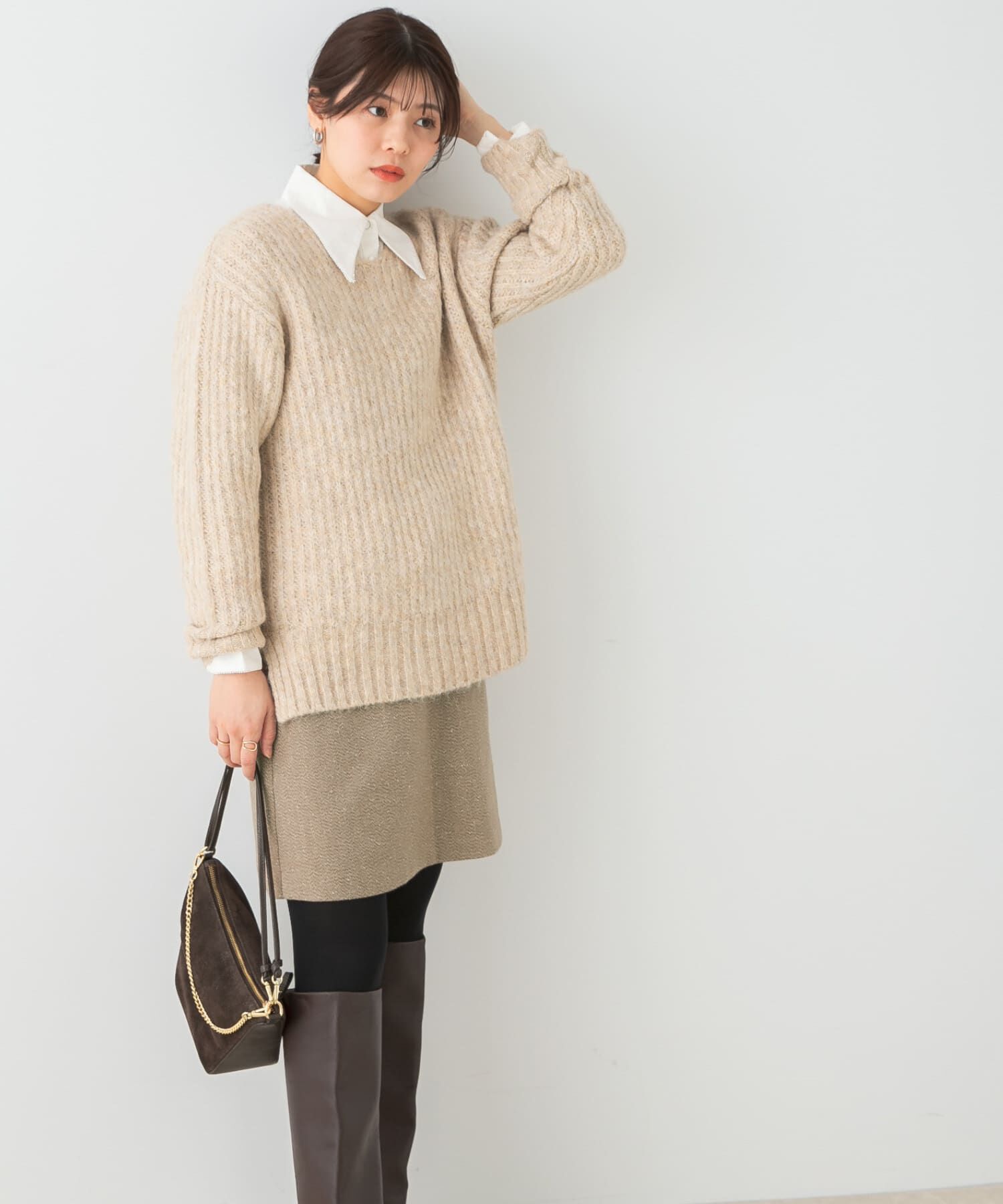 URBAN RESEARCH ROSSO「F by ROSSO　ヘリンボンツイードスカート風キュロット」|その他|