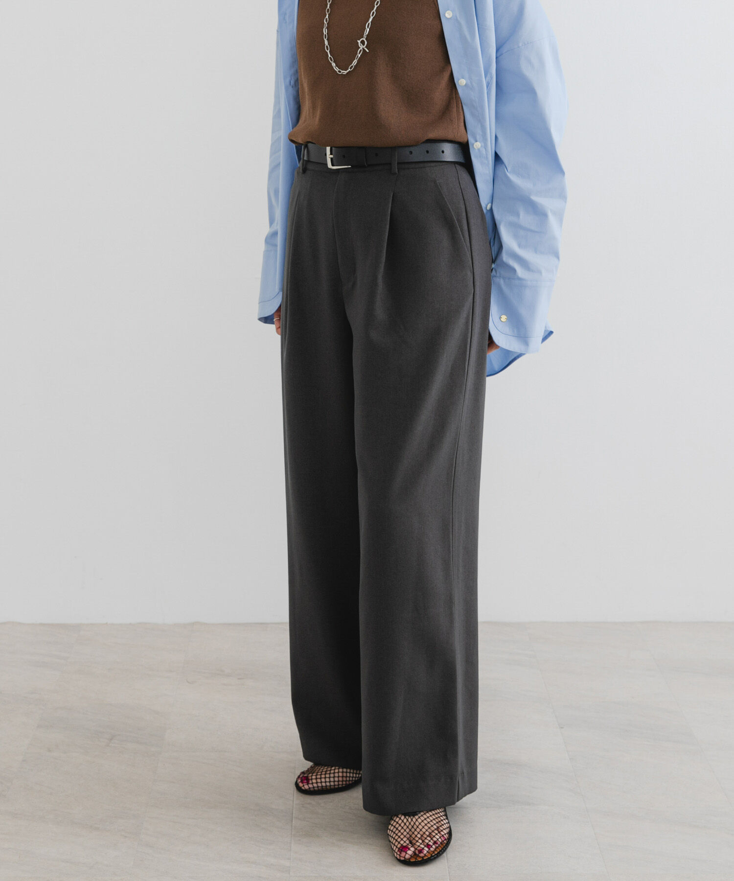 URBAN RESEARCH ROSSO「『UR TECH SMOOTHLUXE』F by ROSSO　タックワイドパンツ」|その他|