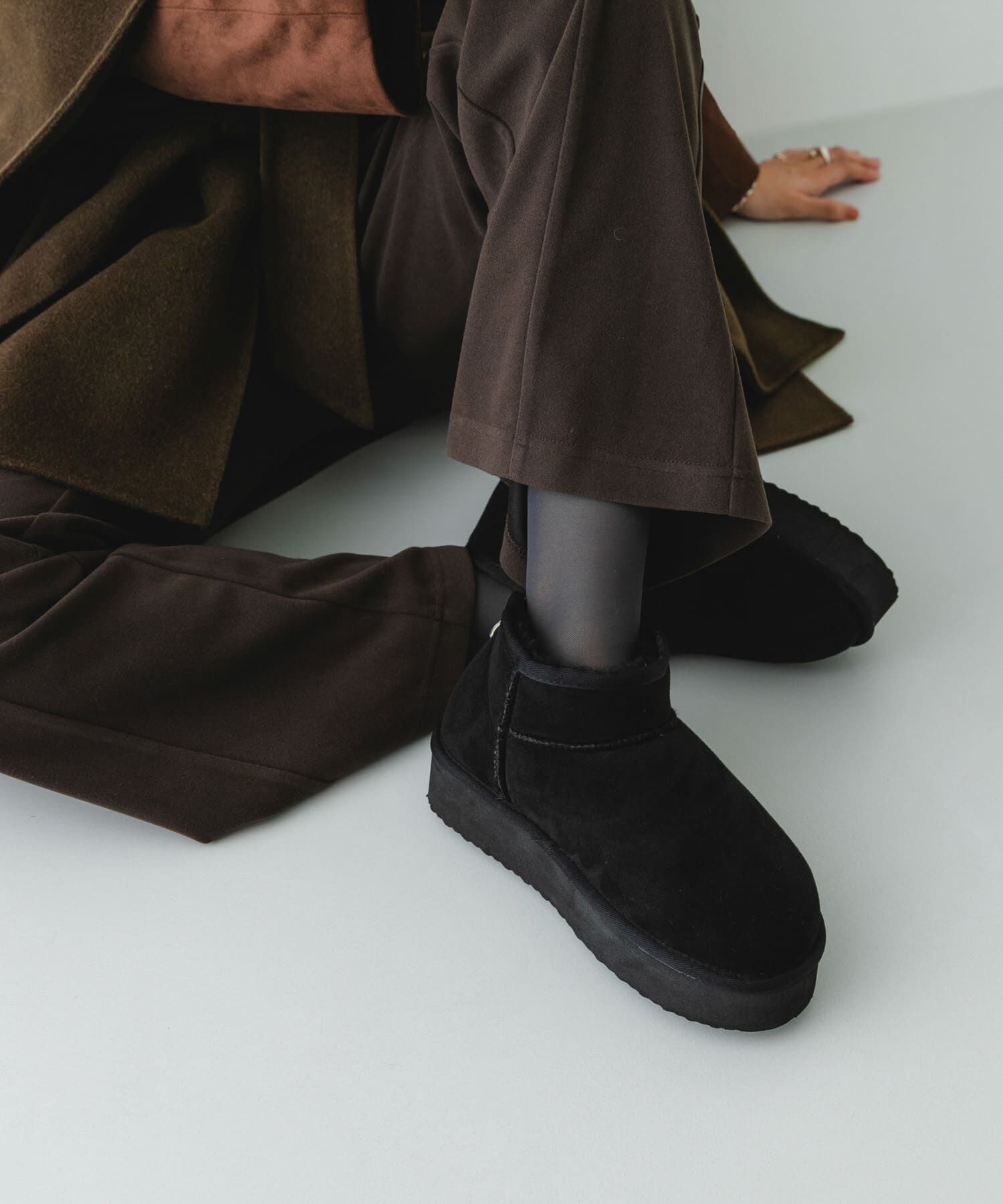 RODE SKO「撥水フラッフィームートンブーツ」|ショートブーツ|