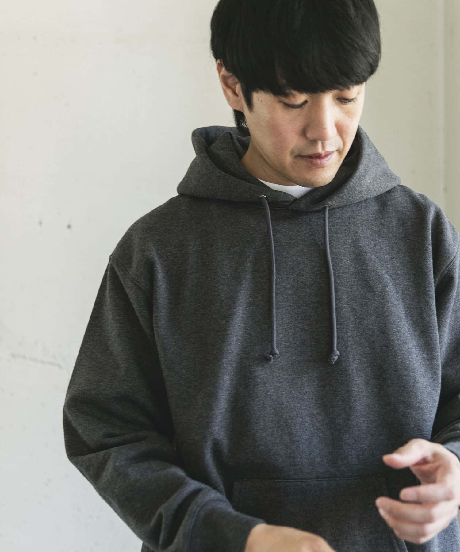 URBAN RESEARCH DOORS「裏起毛プルオーバーフーディー」|パーカー|チャコールグレー
