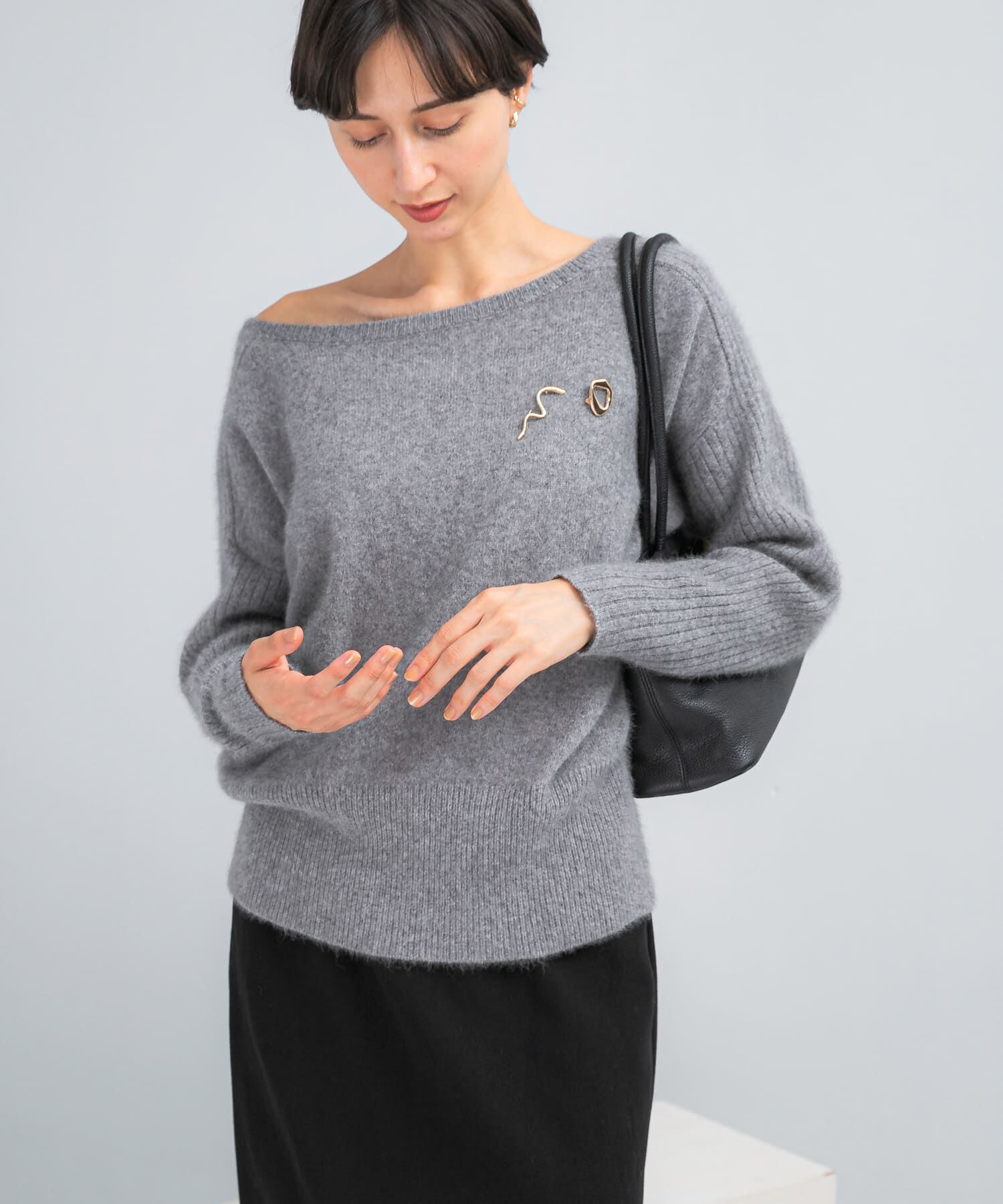 URBAN RESEARCH ROSSO「エアリーニット2WAYネックプルオーバー」|ニット・セーター|