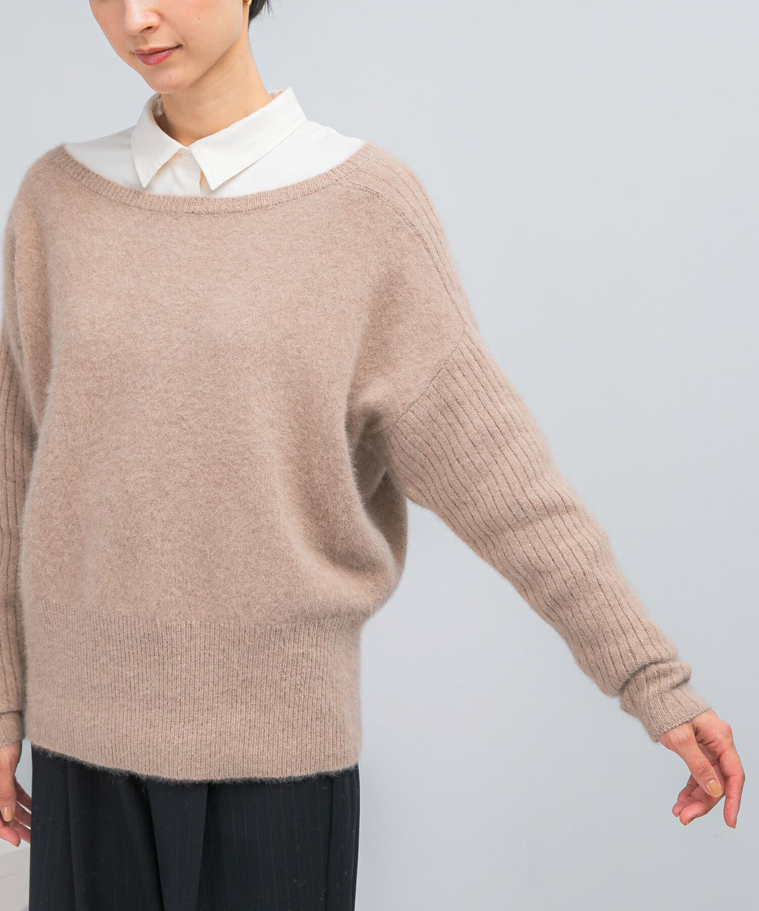 URBAN RESEARCH ROSSO「エアリーニット2WAYネックプルオーバー」|ニット・セーター|