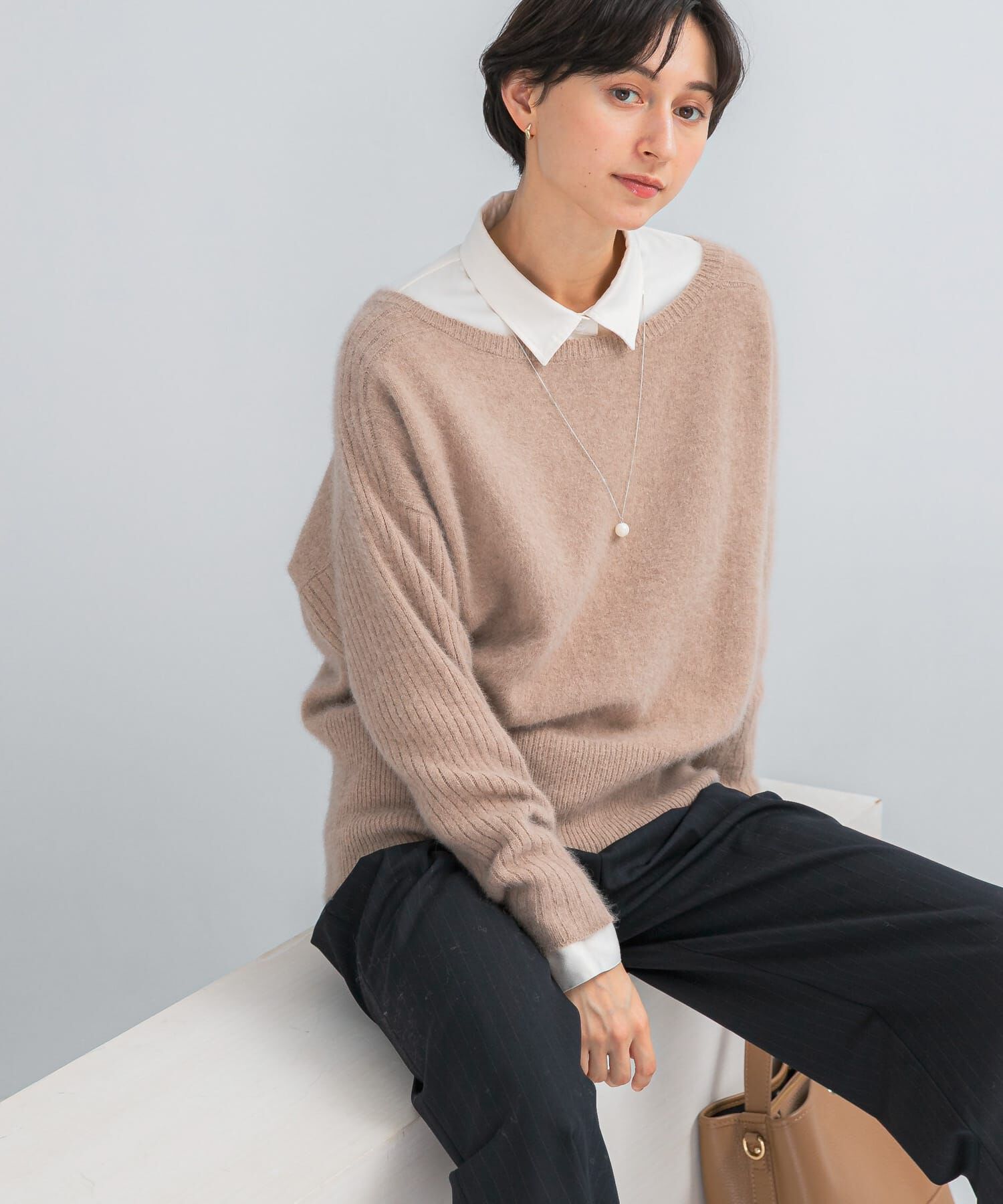 URBAN RESEARCH ROSSO「エアリーニット2WAYネックプルオーバー」|ニット・セーター|