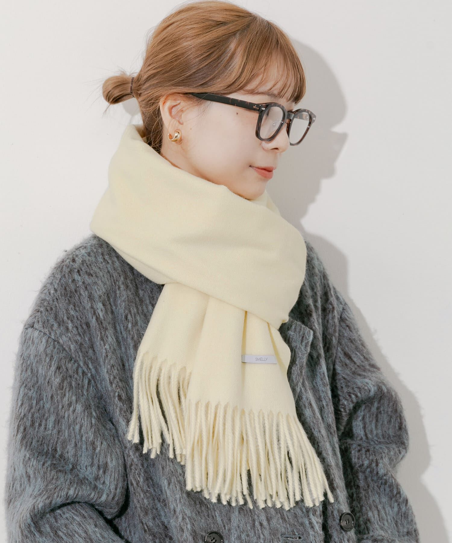 SMELLY「ムジシンプルマフラー」|マフラー|