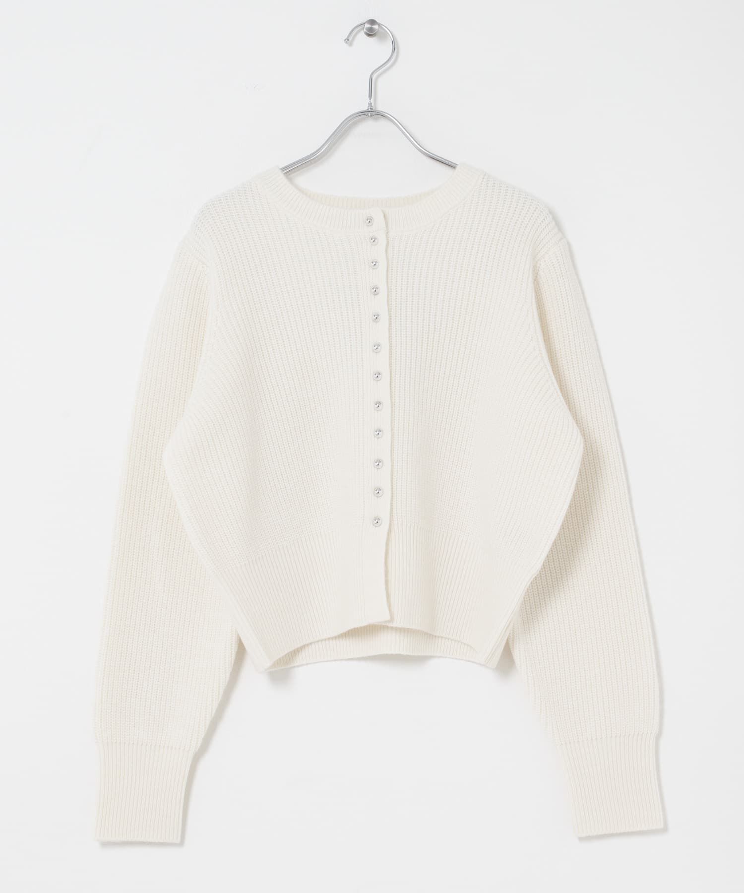 URBAN RESEARCH ROSSO「ボタンデザインニットプルオーバー」|カーディガン|