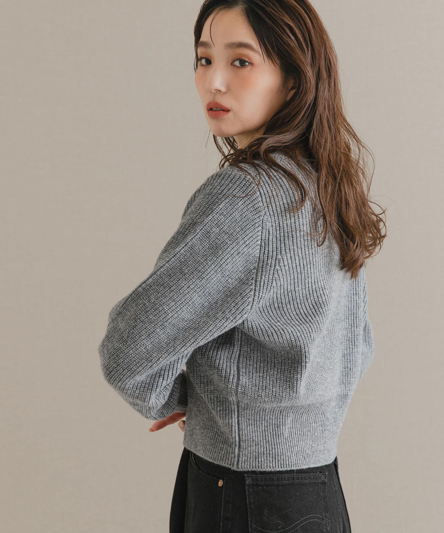 URBAN RESEARCH ROSSO「ボタンデザインニットプルオーバー」|カーディガン|