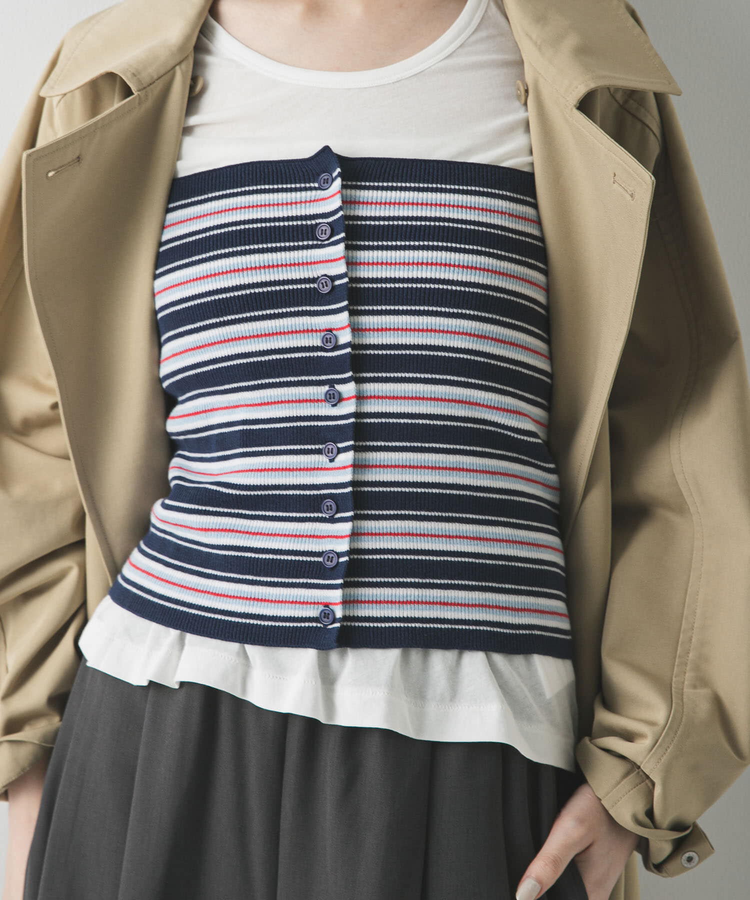 URBAN RESEARCH「マルチボーダーニットビスチェ」|ニット・セーター|