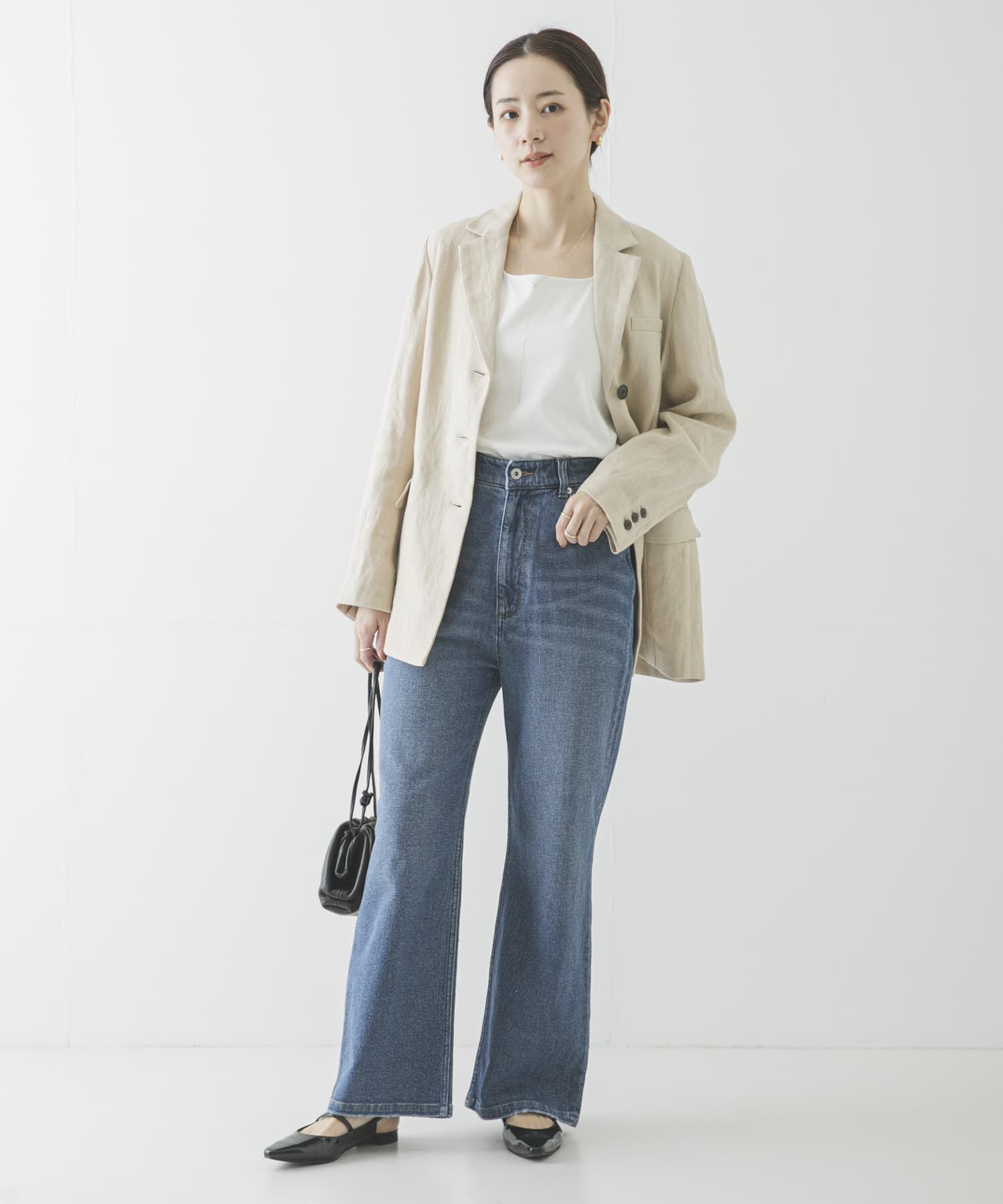 URBAN RESEARCH「『3サイズ展開』綿麻デニムストレートパンツ」|デニム|