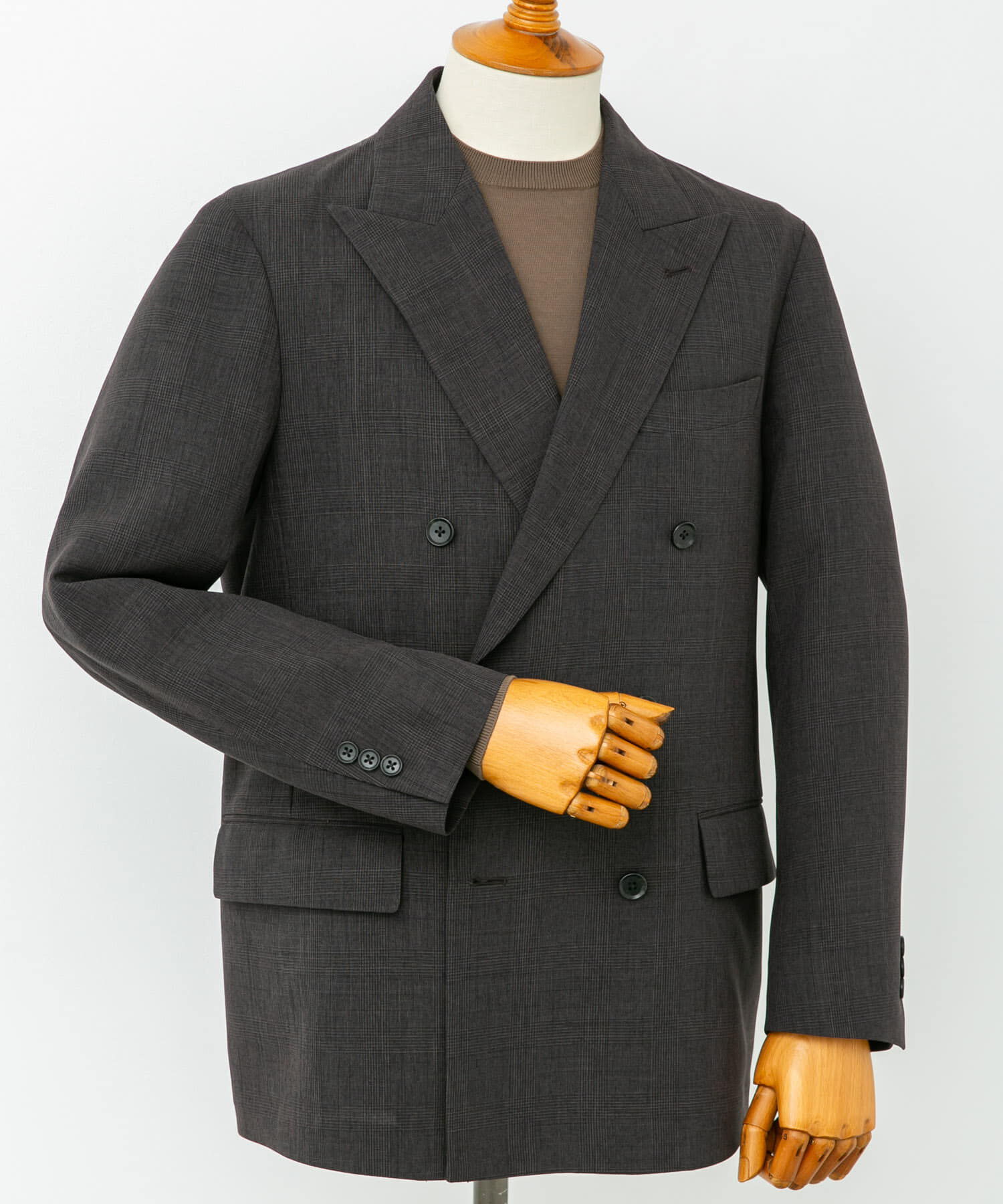 URBAN RESEARCH DOORS「LIFE STYLE TAILOR　ウーリーノグレンチェックダブルジャケット」|その他|