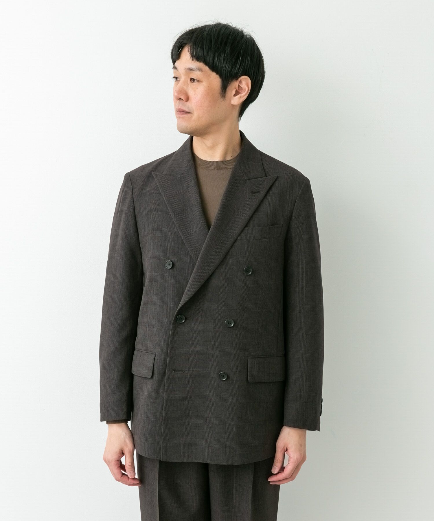 URBAN RESEARCH DOORS「LIFE STYLE TAILOR　ウーリーノグレンチェックダブルジャケット」|その他|