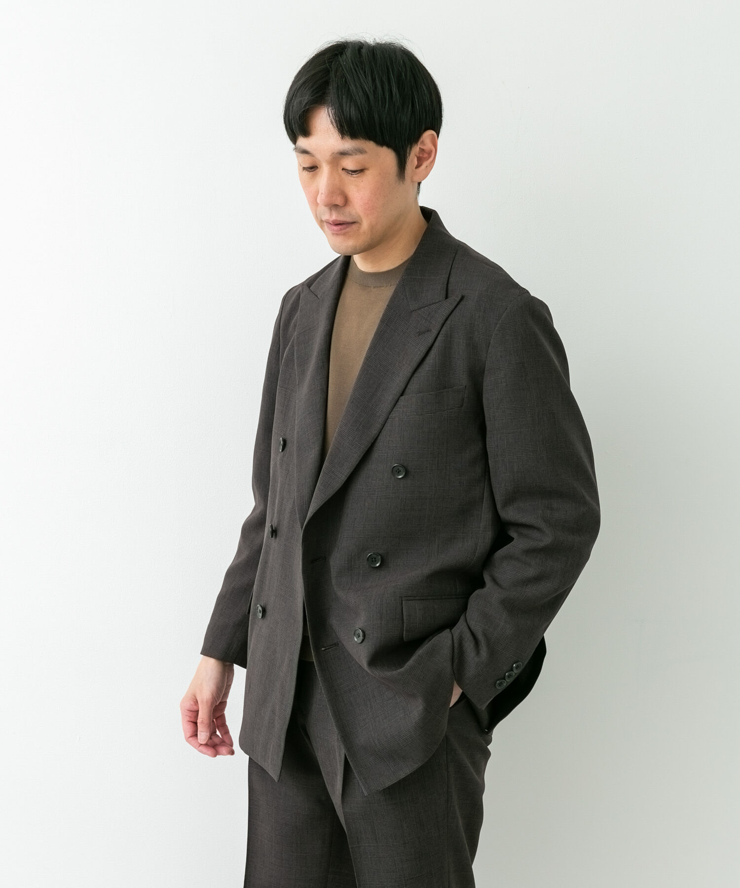 URBAN RESEARCH DOORS「LIFE STYLE TAILOR　ウーリーノグレンチェックダブルジャケット」|その他|