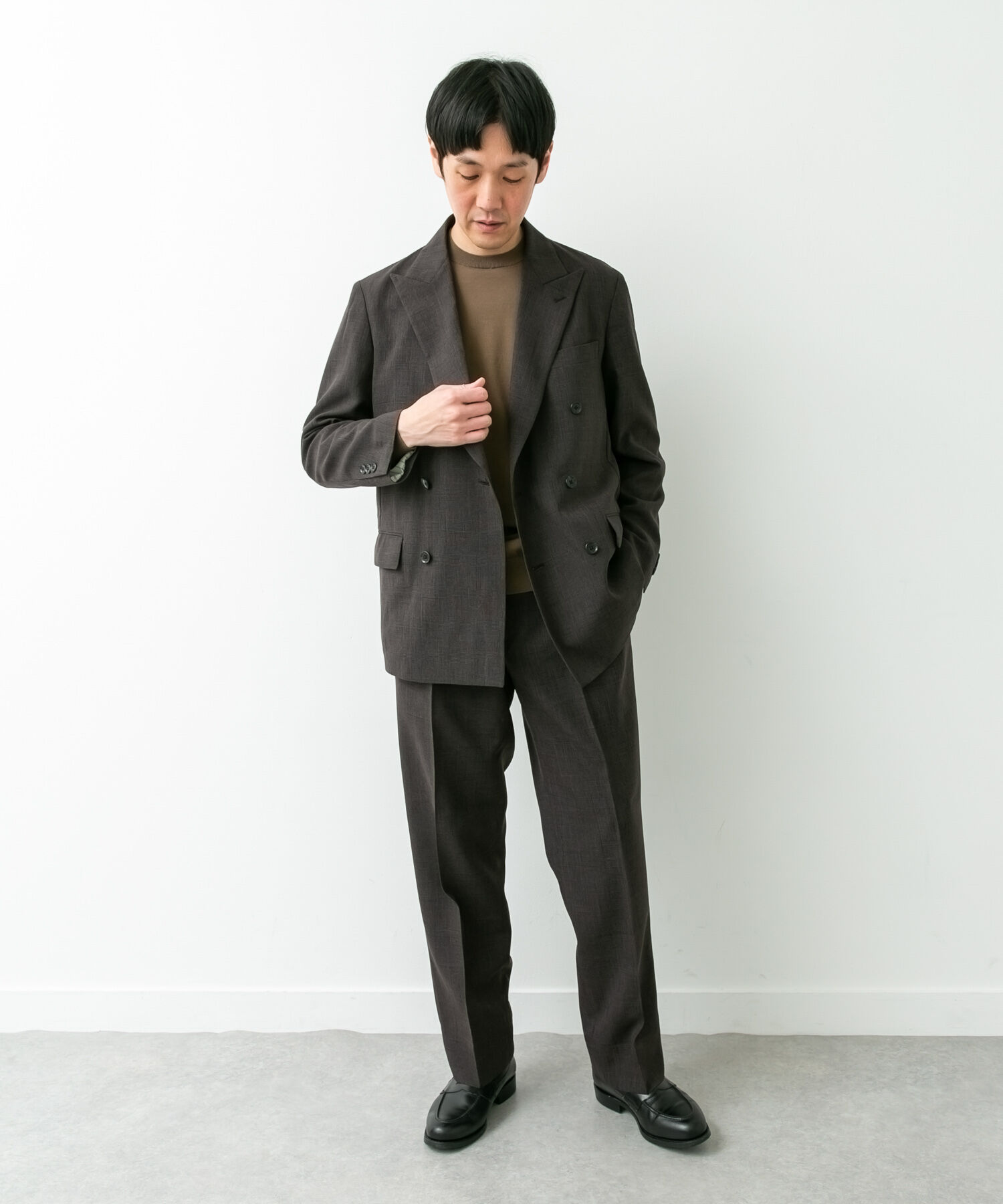 URBAN RESEARCH DOORS「LIFE STYLE TAILOR　ウーリーノグレンチェックダブルジャケット」|その他|