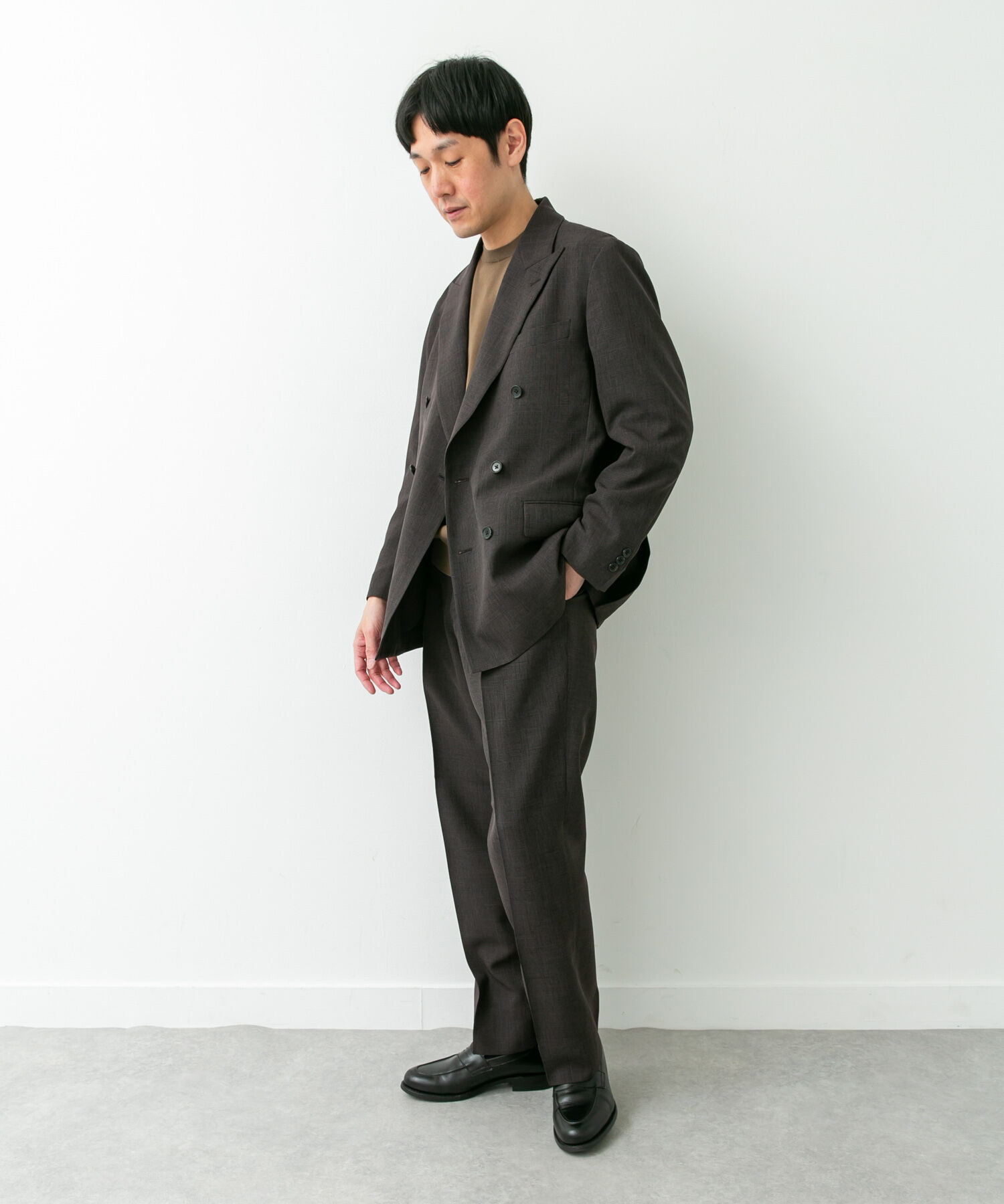 URBAN RESEARCH DOORS「LIFE STYLE TAILOR　ウーリーノグレンチェックダブルジャケット」|その他|