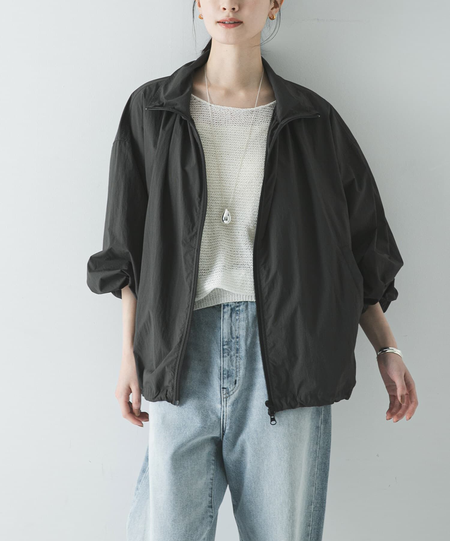 URBAN RESEARCH「撥水ナイロンギャザーブルゾン」|ブルゾン・スタジャン|