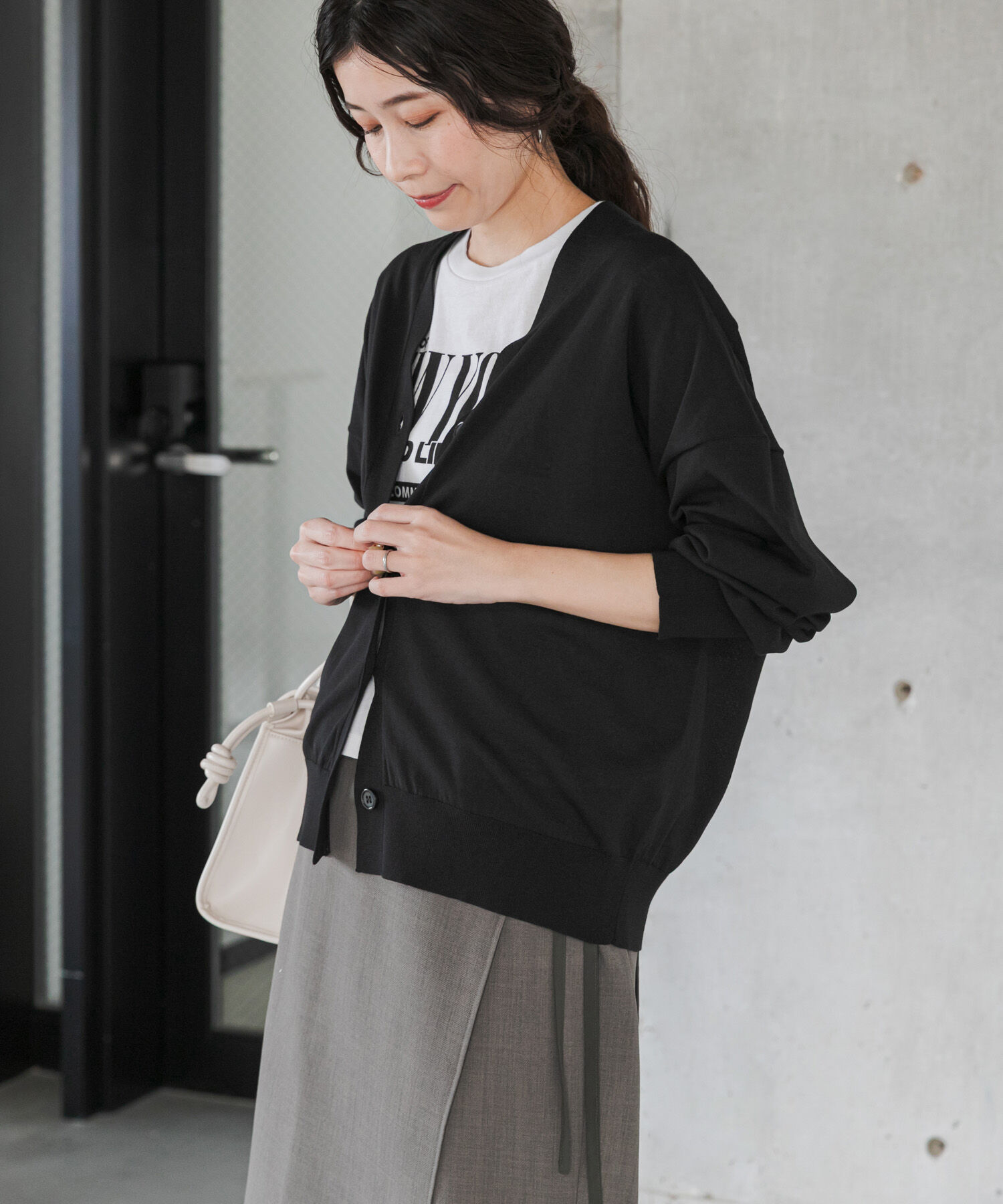 URBAN RESEARCH DOORS「『UR TECH』サマシェアニットカーディガン」|カーディガン|